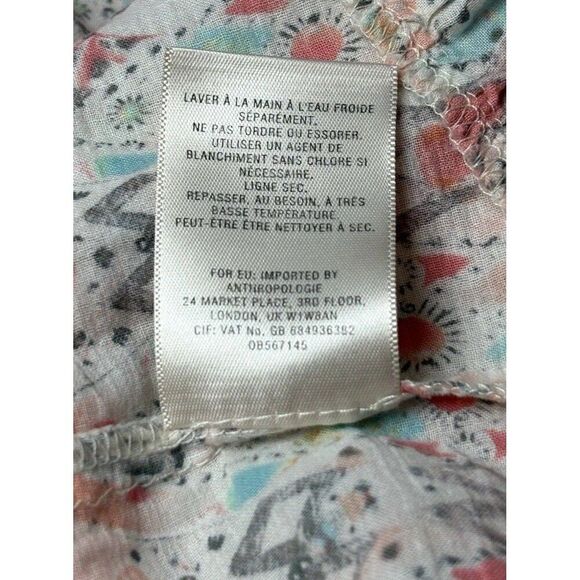 Anthropologie SATURDAY SUNDAY Cynthia Tiered Dress Women’s Size Medium Peach - Picture 8 of 10